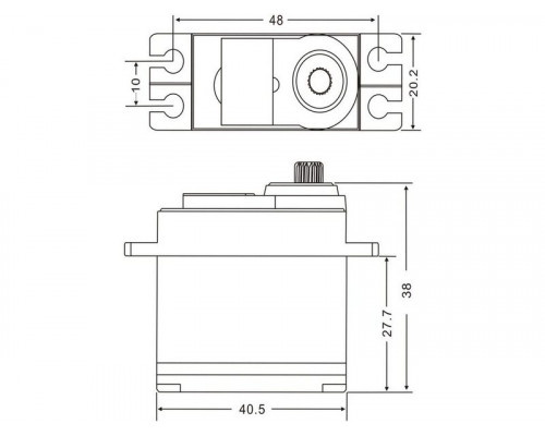 Сервомашинка цифровая JX Servo PDI-4503HB (45.5г/3.95/0.12/6V) стандартная