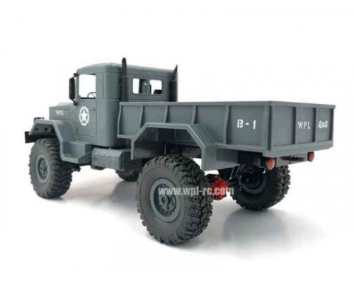 Радиоуправляемая машина WPL военный грузовик (серый) 4WD 2.4G 1/16 KIT