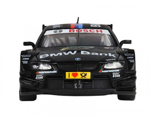 Машина АВТОПАНОРАМА BMW M3 DTM, черный, 1/32, свет, звук, инерция, в/к 17,5*13,5*9 см