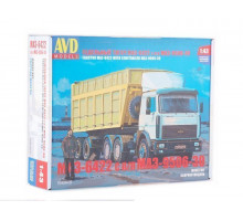 Сборная модель AVD МАЗ-6422 с полуприцепом МАЗ-9506-30, 1/43