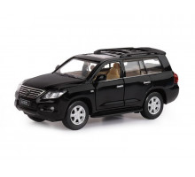 Машина "АВТОПАНОРАМА" Lexus LX570, черный, 1/32, свет, звук, инерция, в/к 17,5*13,5*9 см