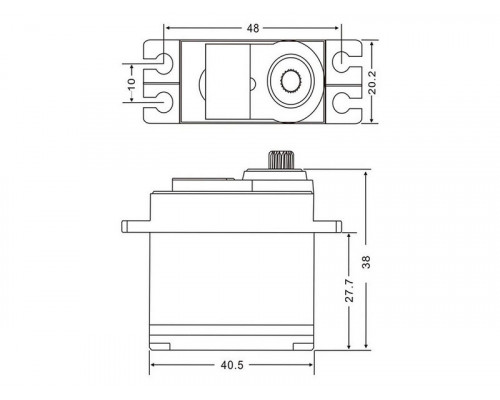 Сервомашинка цифровая JX Servo PDI-6221MG (62г/20.32/0.16/6V) стандартная