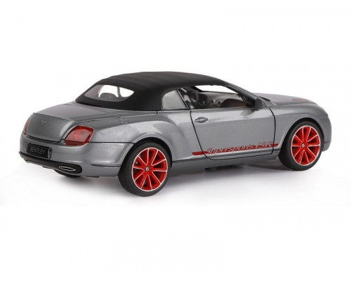 Машина АВТОПАНОРАМА Bentley Continental Supersports ISR, серый мет, 1/24, в/к 24,5*12,5*10,5 см