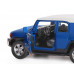 Машина АВТОПАНОРАМА Toyota FJ Cruiser, синий, 1/32, свет, звук, инерция, в/к 17,5*13,5*9 см