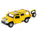 Машина АВТОПАНОРАМА Hummer H3, желтый, 1/32, свет, звук, инерция, в/к 17,5*13,5*9 см