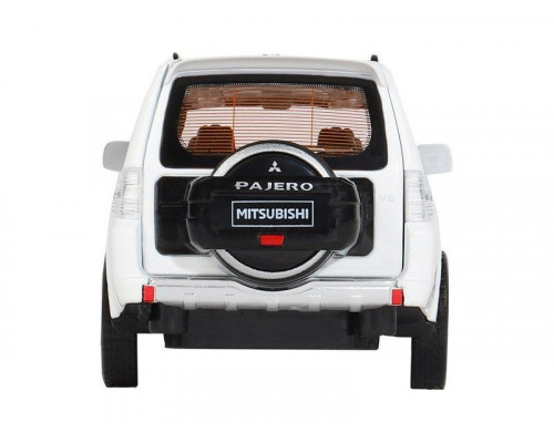 Машина АВТОПАНОРАМА Mitsubishi Pajero 4WD Tubro, белый, 1/33, свет, звук, в/к 17,5*13,5*9 см