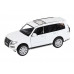 Машина АВТОПАНОРАМА Mitsubishi Pajero 4WD Tubro, белый, 1/33, свет, звук, в/к 17,5*13,5*9 см