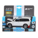 Машина АВТОПАНОРАМА Mitsubishi Pajero 4WD Tubro, белый, 1/33, свет, звук, в/к 17,5*13,5*9 см