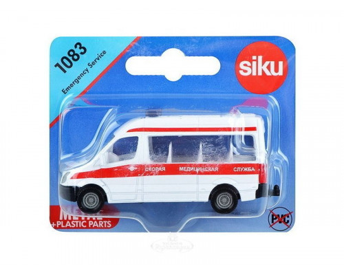 Микроавтобус Siku 1083RUS Скорая медицинская служба 1/50, белый