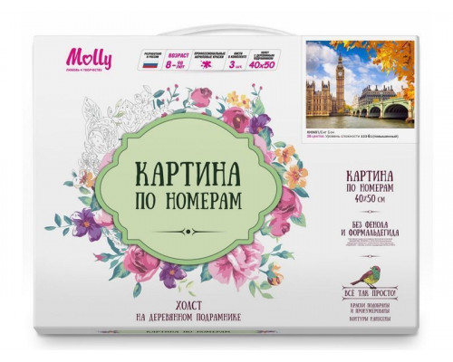 Картина по номерам 40х50 Биг Бен (28 цветов)