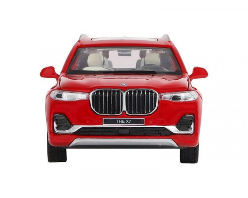 Машина АВТОПАНОРАМА BMW X7, красный, 1/32, свет, звук, инерция, в/к 17,5*13,5*9 см