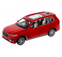 Машина "АВТОПАНОРАМА" BMW X7, красный, 1/32, свет, звук, инерция, в/к 17,5*13,5*9 см