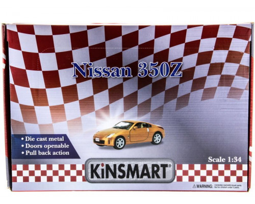 Машина Kinsmart 1:34 Nissan Fairlady 350Z инерция (1/12шт.) б/к