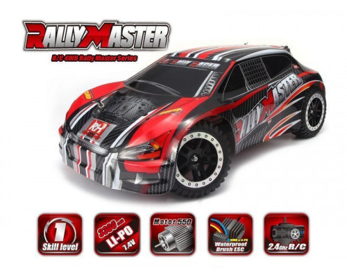 Радиоуправляемая шоссейка Remo Hobby Rally Master (оранжевая) 4WD 2.4G 1/8 RTR