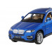 Машина АВТОПАНОРАМА BMW X6, синий, 1/32, свет, звук, инерция, в/к 17,5*13,5*9 см