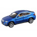 Машина АВТОПАНОРАМА BMW X6, синий, 1/32, свет, звук, инерция, в/к 17,5*13,5*9 см