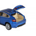 Машина АВТОПАНОРАМА BMW X6, синий, 1/32, свет, звук, инерция, в/к 17,5*13,5*9 см