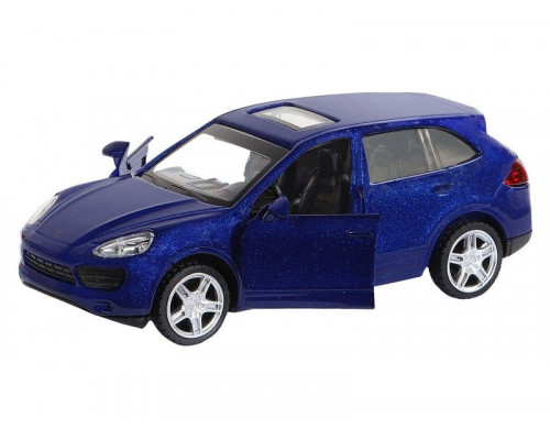 Машина АВТОПАНОРАМА Porsche Cayenne S, синий перламутр, 1/43, инерция, в/к 17,5*12,5*6,5 см