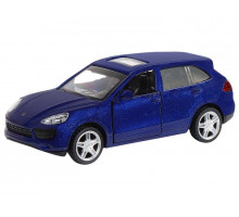 Машина "АВТОПАНОРАМА" Porsche Cayenne S, синий перламутр, 1/43, инерция, в/к 17,5*12,5*6,5 см