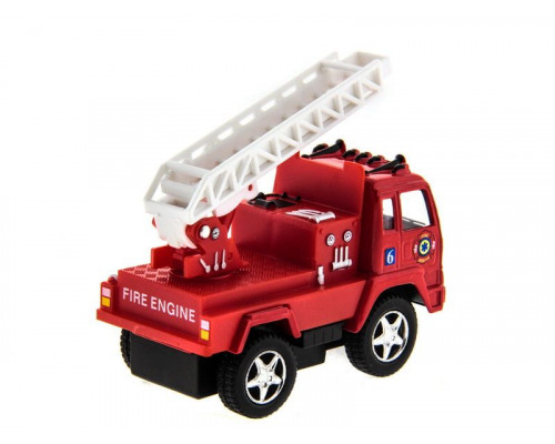 Машина Kinsmart Funny Fire Engine pull back action инерция (1/12шт.) 1:32 б/к