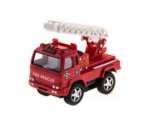 Машина Kinsmart Funny Fire Engine pull back action инерция (1/12шт.) 1:32 б/к