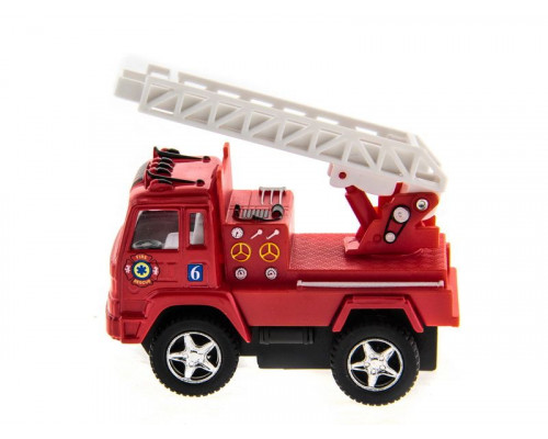 Машина Kinsmart Funny Fire Engine pull back action инерция (1/12шт.) 1:32 б/к