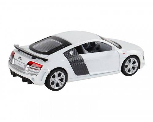 Машина АВТОПАНОРАМА Audi R8 GT, белый, 1/32, свет, звук, инерция, в/к 17,5*13,5*9 см