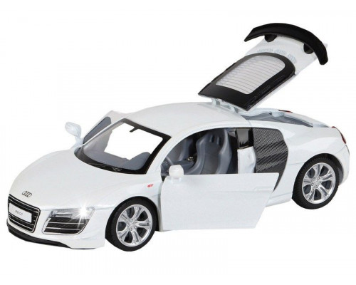 Машина АВТОПАНОРАМА Audi R8 GT, белый, 1/32, свет, звук, инерция, в/к 17,5*13,5*9 см