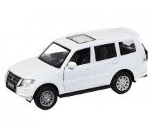 Машина "АВТОПАНОРАМА" Mitsubishi Pajero 4WD Tubro, белый, 1/43, инерция, в/к 17,5*12,5*6,5 см