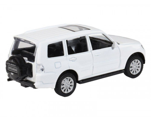 Машина АВТОПАНОРАМА Mitsubishi Pajero 4WD Tubro, белый, 1/43, инерция, в/к 17,5*12,5*6,5 см