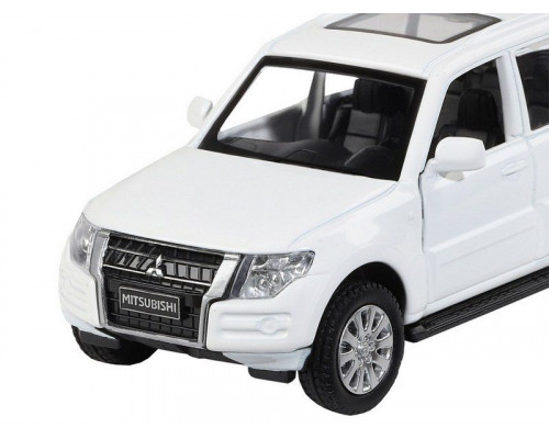 Машина АВТОПАНОРАМА Mitsubishi Pajero 4WD Tubro, белый, 1/43, инерция, в/к 17,5*12,5*6,5 см