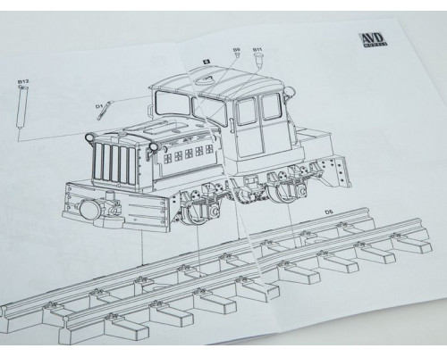 Сборная модель Узкоколейный мотовоз МД54-2