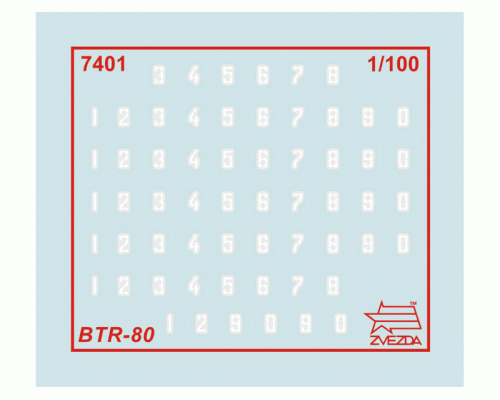 Сборная модель ZVEZDA Советский бронетранспортёр БТР-80, 1/100