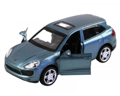 Машина АВТОПАНОРАМА Porsche Cayenne S, голубой перламутр, 1/43, инерция, в/к 17,5*12,5*6,5 см