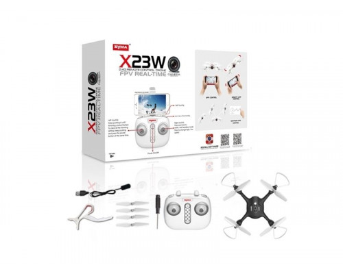 Р/У квадрокоптер Syma X23W с FPV трансляцией Wi-Fi, камера 0,3 Мп, 2.4G RTF