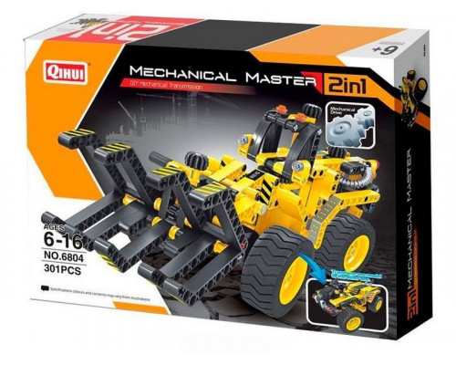 Конструктор Qihui Mechanical Master 2 в 1 Трактор и Багги (301 деталь)