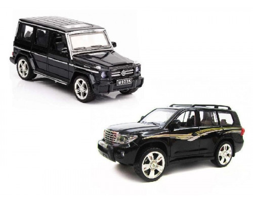 Машина XLG  TOYOTA PRADO/MERCEDES G55 M923J/M923K 1/24, свет, звук, инерция (1/4шт.) б/к