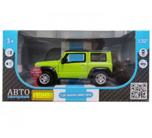 Машина "АВТОПАНОРАМА" Suzuki Jimny, 1/32, зеленый, инерция, свет, звук, в/к 17,5*13,5*9 см