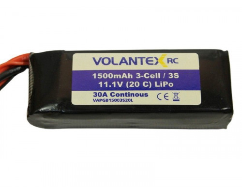 Аккумулятор Li-Po 1500mAh, 11,1V XT60 для самолета Volantex RC Trainstar Epoch