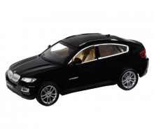 Машина "АВТОПАНОРАМА" BMW X6, черный, 1/32, свет, звук, инерция, в/к 17,5*13,5*9 см