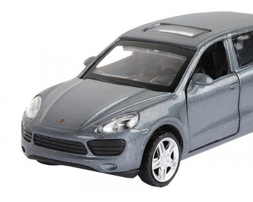 Машина АВТОПАНОРАМА Porsche Cayenne S, серый перламутр, 1/43, инерция, в/к 17,5*12,5*6,5 см