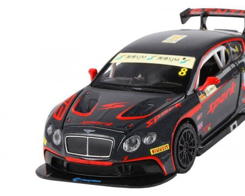 Машина АВТОПАНОРАМА Bentley Continental GT3, черный, 1/32, в/к 17,5*13,5*9 см