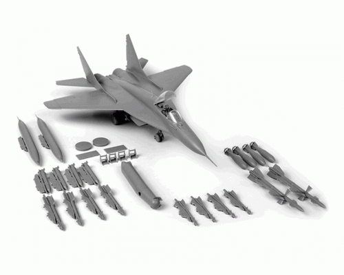 Сборная модель ZVEZDA Российский истребитель МиГ-29 (9-13), подарочный набор, 1/72