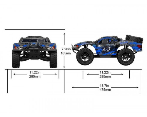 Радиоуправляемый шорт-корс Remo Hobby EX3 Brushless (красный) 4WD 2.4G 1/10 RTR