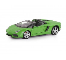 Машина "АВТОПАНОРАМА" Lamborghini Aventador Roadster-OPEN, зеленый, 1/24, в/к 24,5*12,5*10,5 см