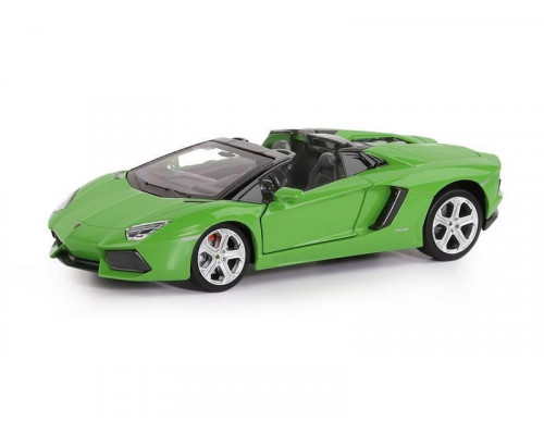 Машина АВТОПАНОРАМА Lamborghini Aventador Roadster-OPEN, зеленый, 1/24, в/к 24,5*12,5*10,5 см