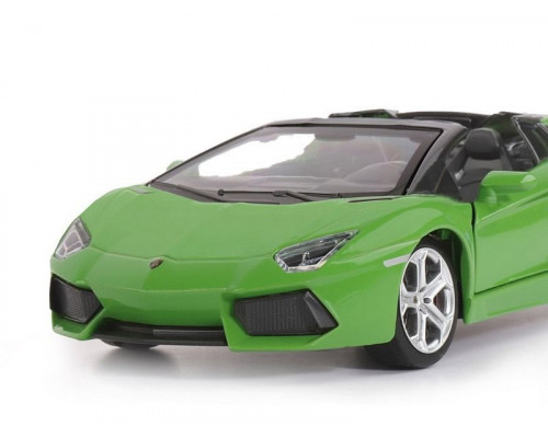 Машина АВТОПАНОРАМА Lamborghini Aventador Roadster-OPEN, зеленый, 1/24, в/к 24,5*12,5*10,5 см