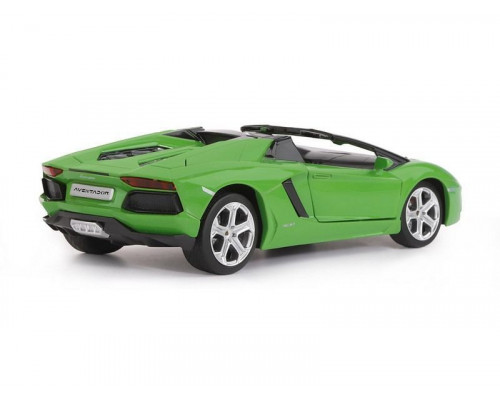 Машина АВТОПАНОРАМА Lamborghini Aventador Roadster-OPEN, зеленый, 1/24, в/к 24,5*12,5*10,5 см