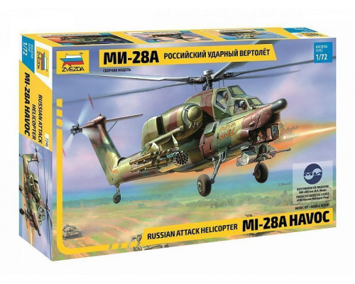 Сборная модель ZVEZDA Российский ударный вертолёт Ми-28А, 1/72