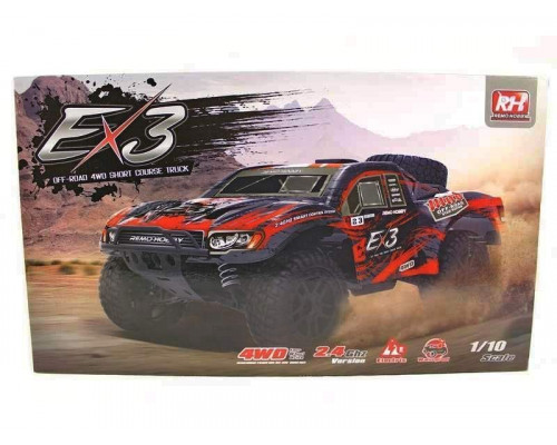 Радиоуправляемый шорт-корс Remo Hobby EX3 UPGRADE (красный) 4WD 2.4G 1/10 RTR